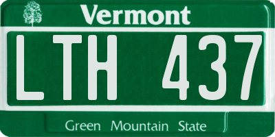 VT license plate LTH437
