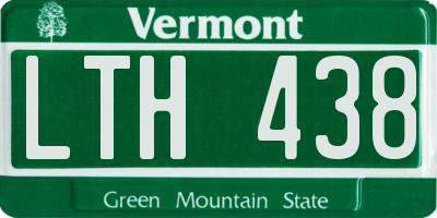 VT license plate LTH438