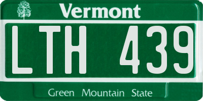 VT license plate LTH439