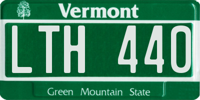 VT license plate LTH440