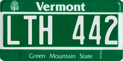 VT license plate LTH442