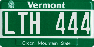 VT license plate LTH444