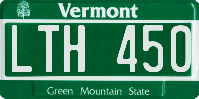VT license plate LTH450