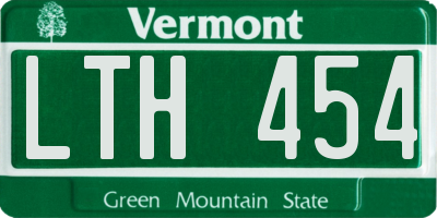 VT license plate LTH454