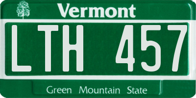 VT license plate LTH457