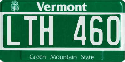 VT license plate LTH460