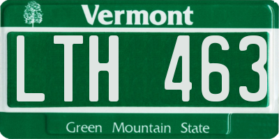 VT license plate LTH463