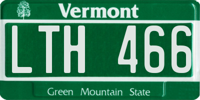VT license plate LTH466