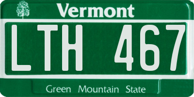 VT license plate LTH467
