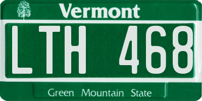 VT license plate LTH468