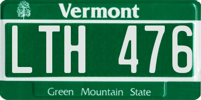 VT license plate LTH476