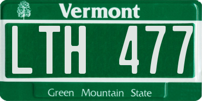 VT license plate LTH477