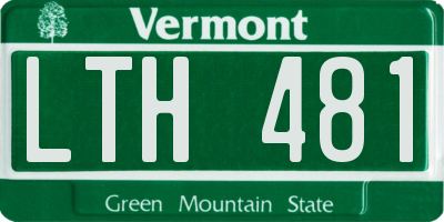 VT license plate LTH481