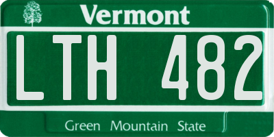 VT license plate LTH482