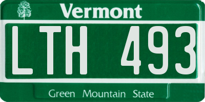 VT license plate LTH493