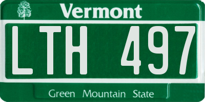 VT license plate LTH497