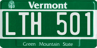 VT license plate LTH501