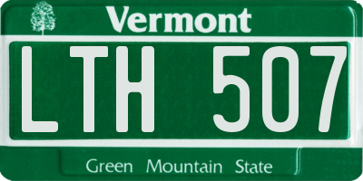 VT license plate LTH507