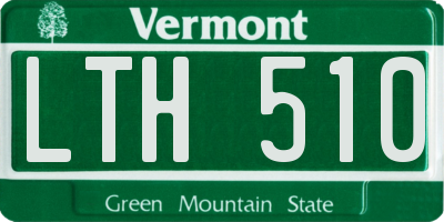 VT license plate LTH510