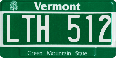 VT license plate LTH512