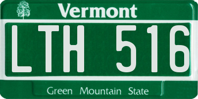 VT license plate LTH516