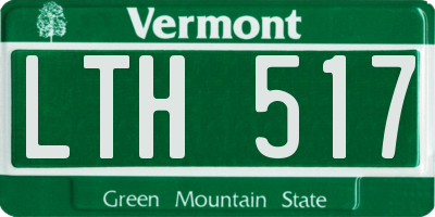 VT license plate LTH517