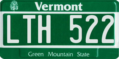 VT license plate LTH522