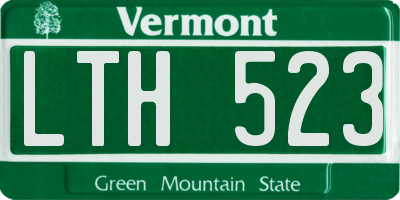 VT license plate LTH523