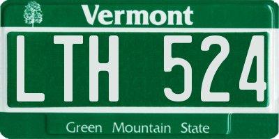 VT license plate LTH524