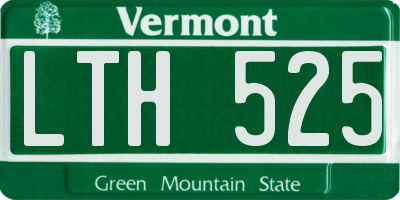 VT license plate LTH525