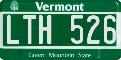 VT license plate LTH526