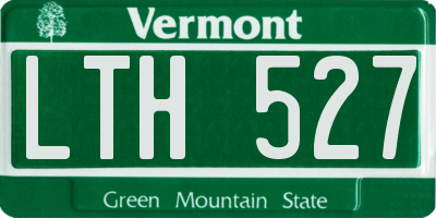 VT license plate LTH527