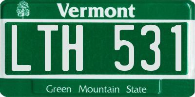 VT license plate LTH531