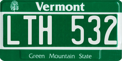 VT license plate LTH532