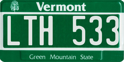 VT license plate LTH533