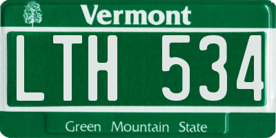 VT license plate LTH534
