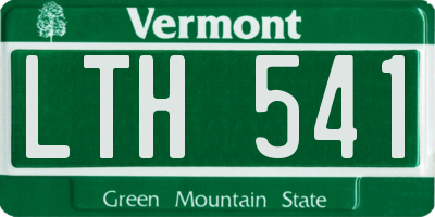 VT license plate LTH541