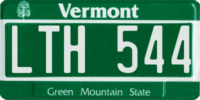 VT license plate LTH544
