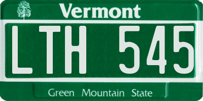 VT license plate LTH545