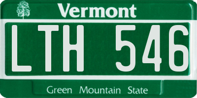 VT license plate LTH546