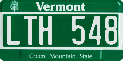 VT license plate LTH548