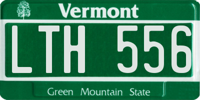VT license plate LTH556