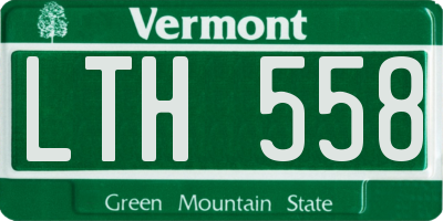 VT license plate LTH558