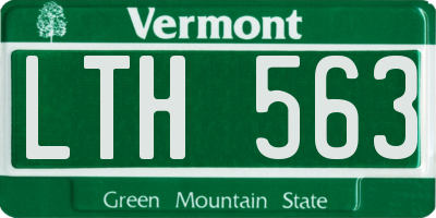VT license plate LTH563