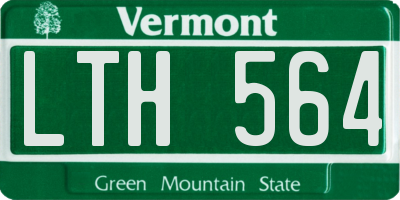 VT license plate LTH564