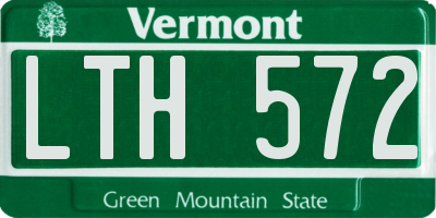 VT license plate LTH572