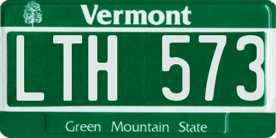 VT license plate LTH573
