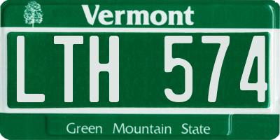 VT license plate LTH574