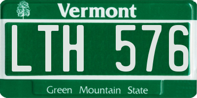 VT license plate LTH576