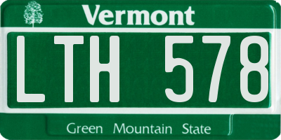 VT license plate LTH578